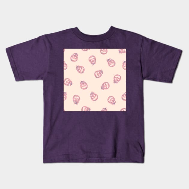 Pastel background with pumpkins Kids T-Shirt by DanielK